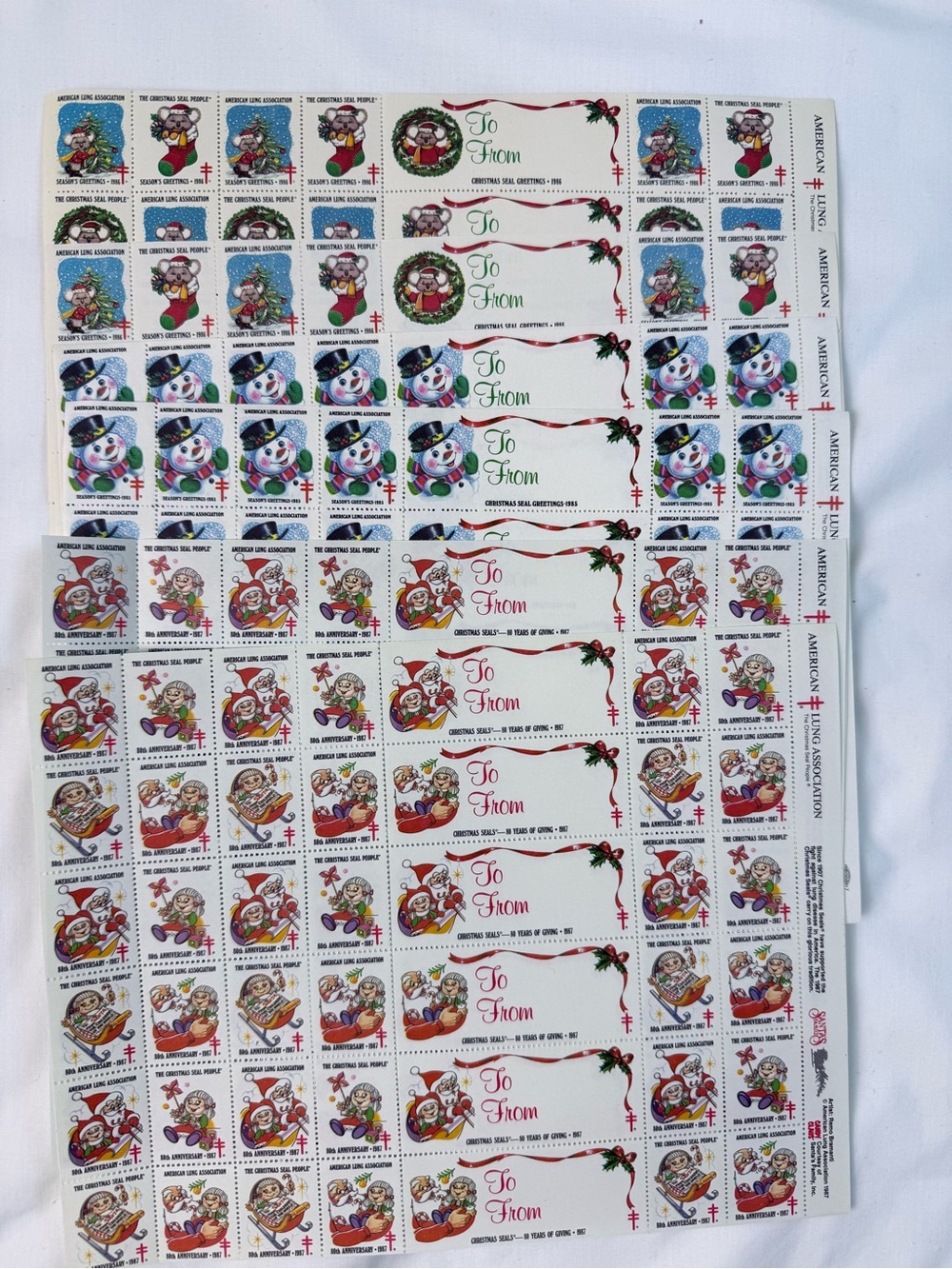 Vintage Christmas American Lung Association “Cinderella” Stamp Seals
